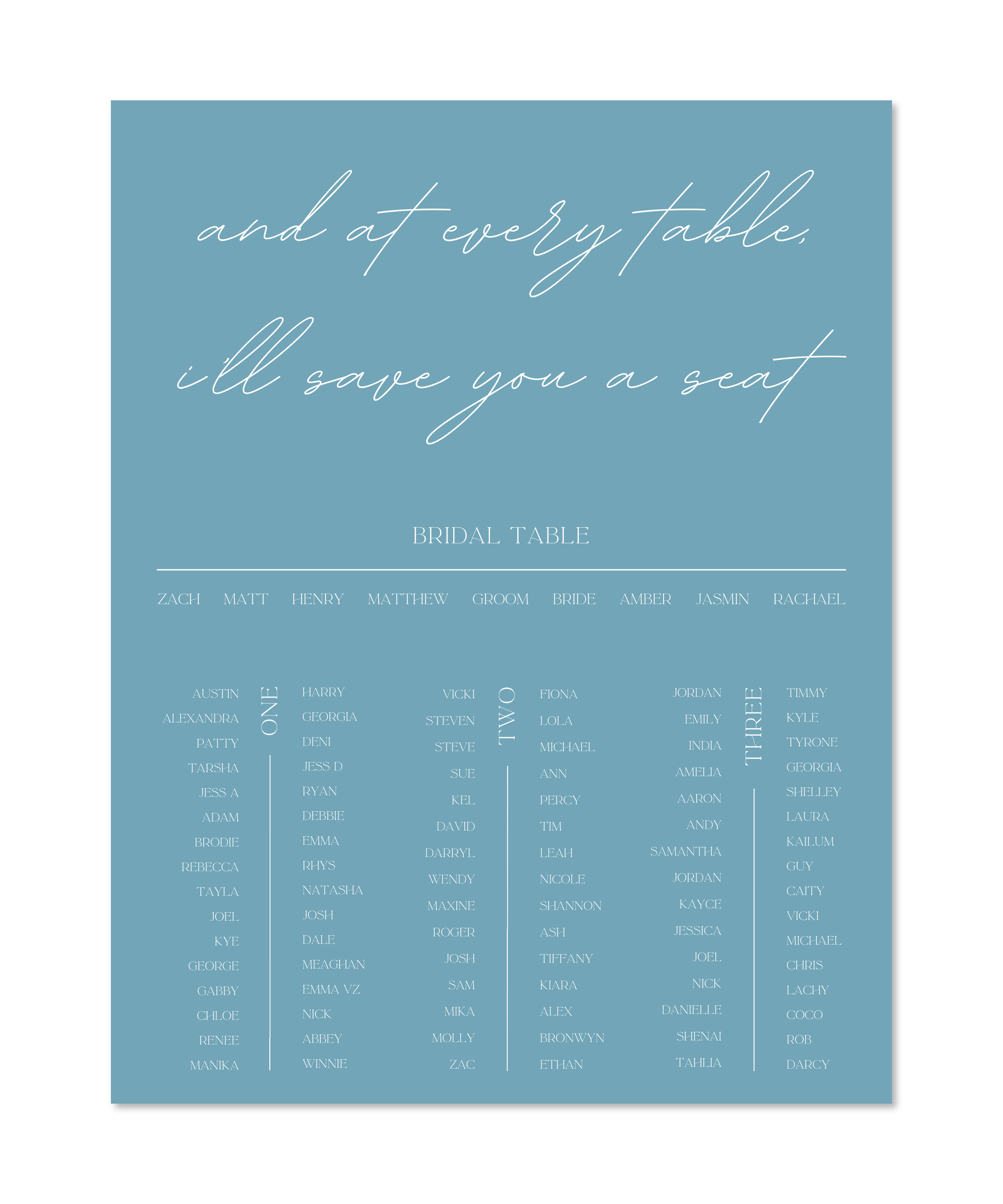 SEATING CHART