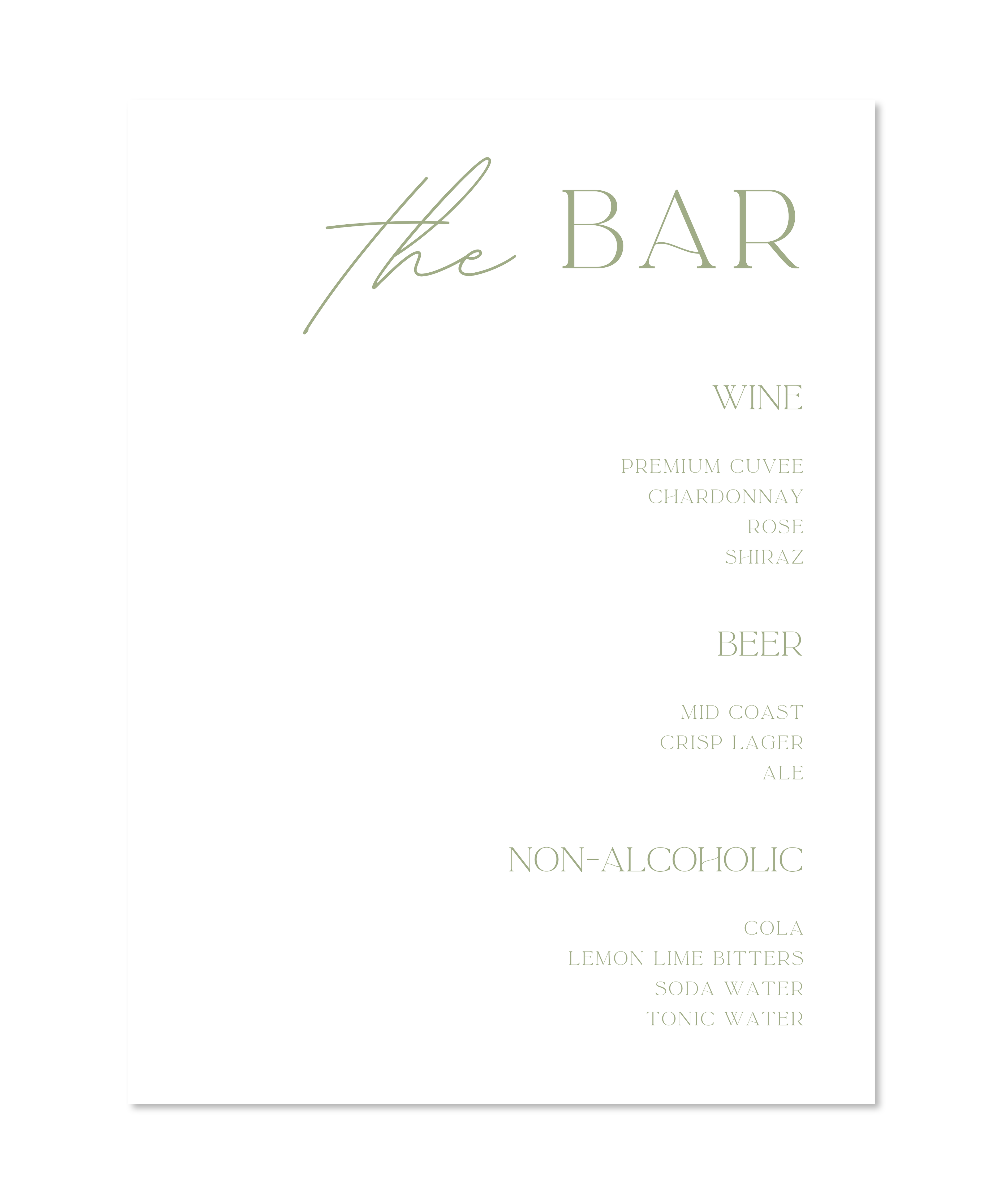 OLIVE BAR SIGN