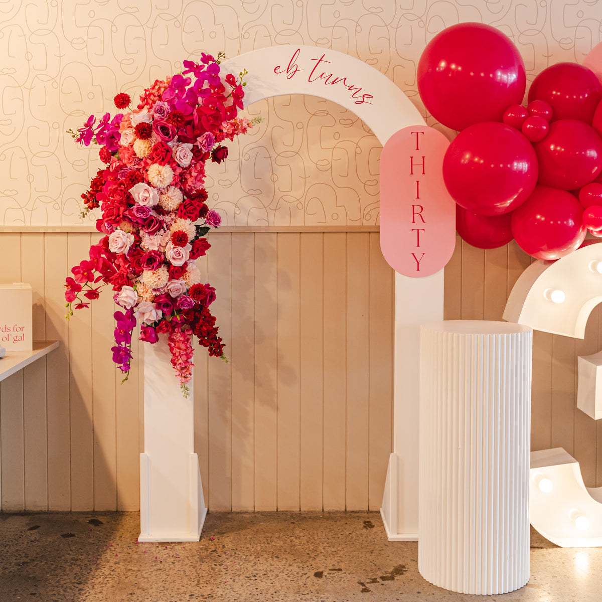FAUX FLORALS - PINK & RED