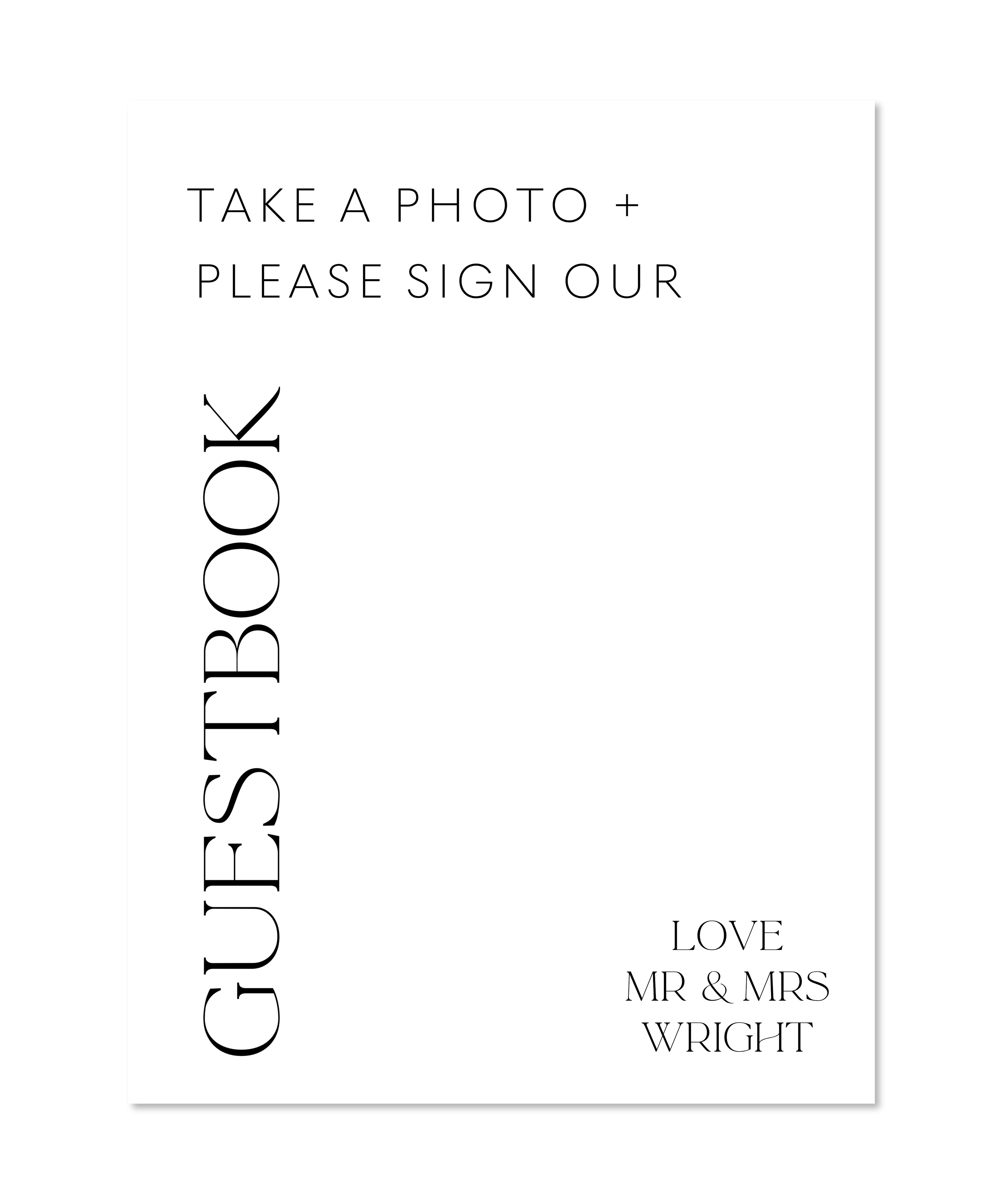 LUXE GUESTBOOK SIGNAGE
