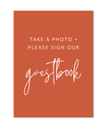 TERRA GUESTBOOK SIGNAGE