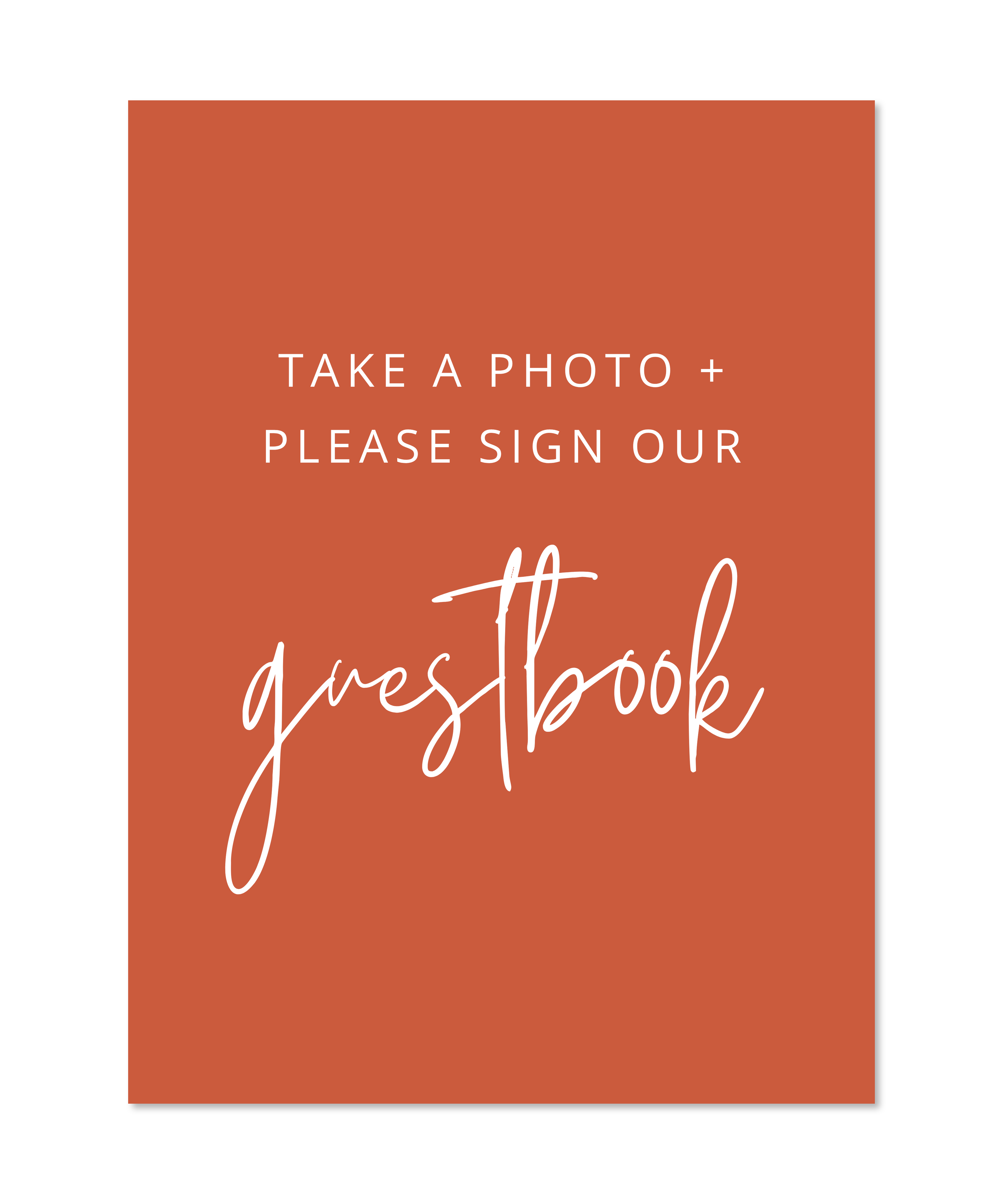 TERRA GUESTBOOK SIGNAGE