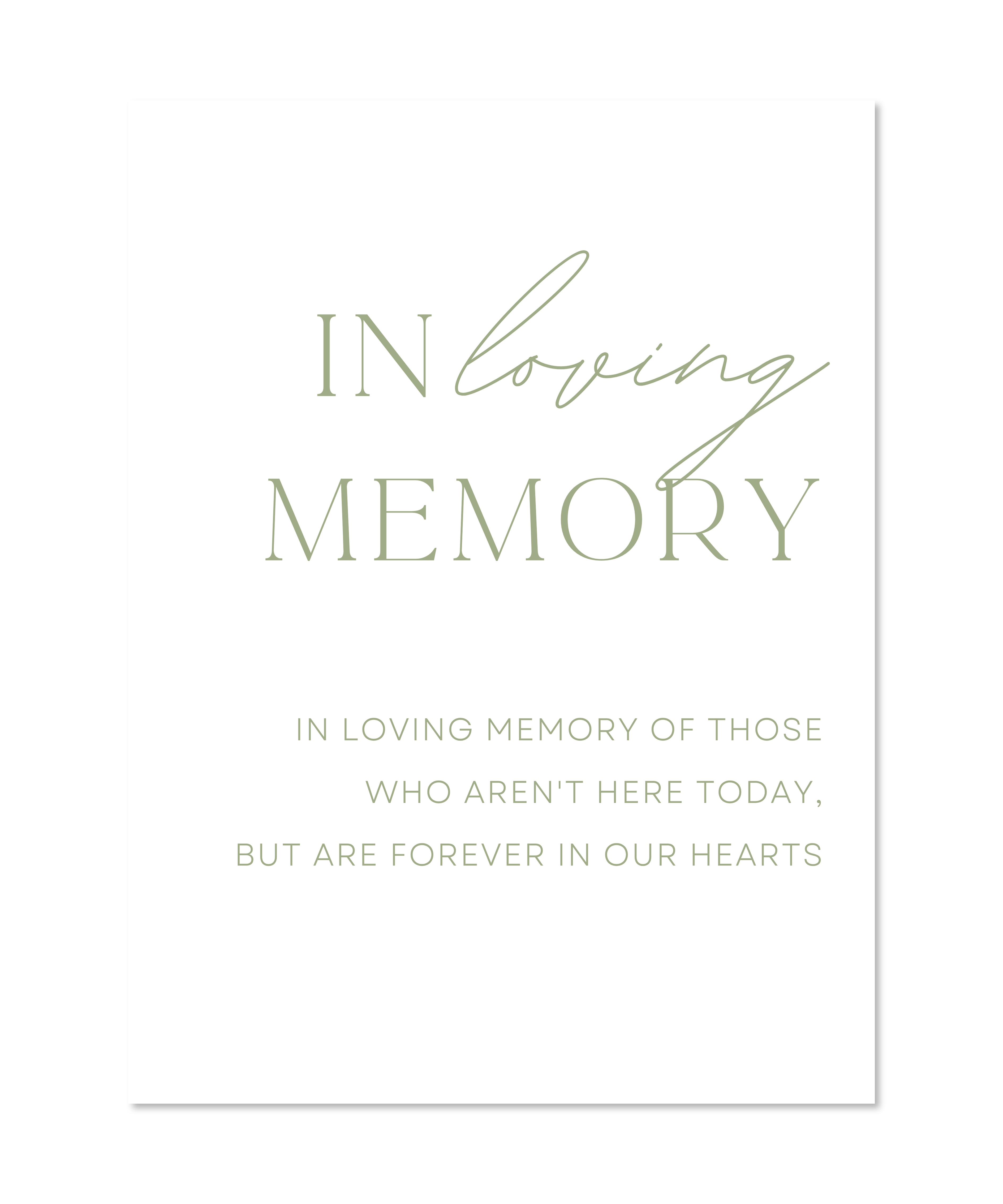 OLIVE IN LOVING MEMORY