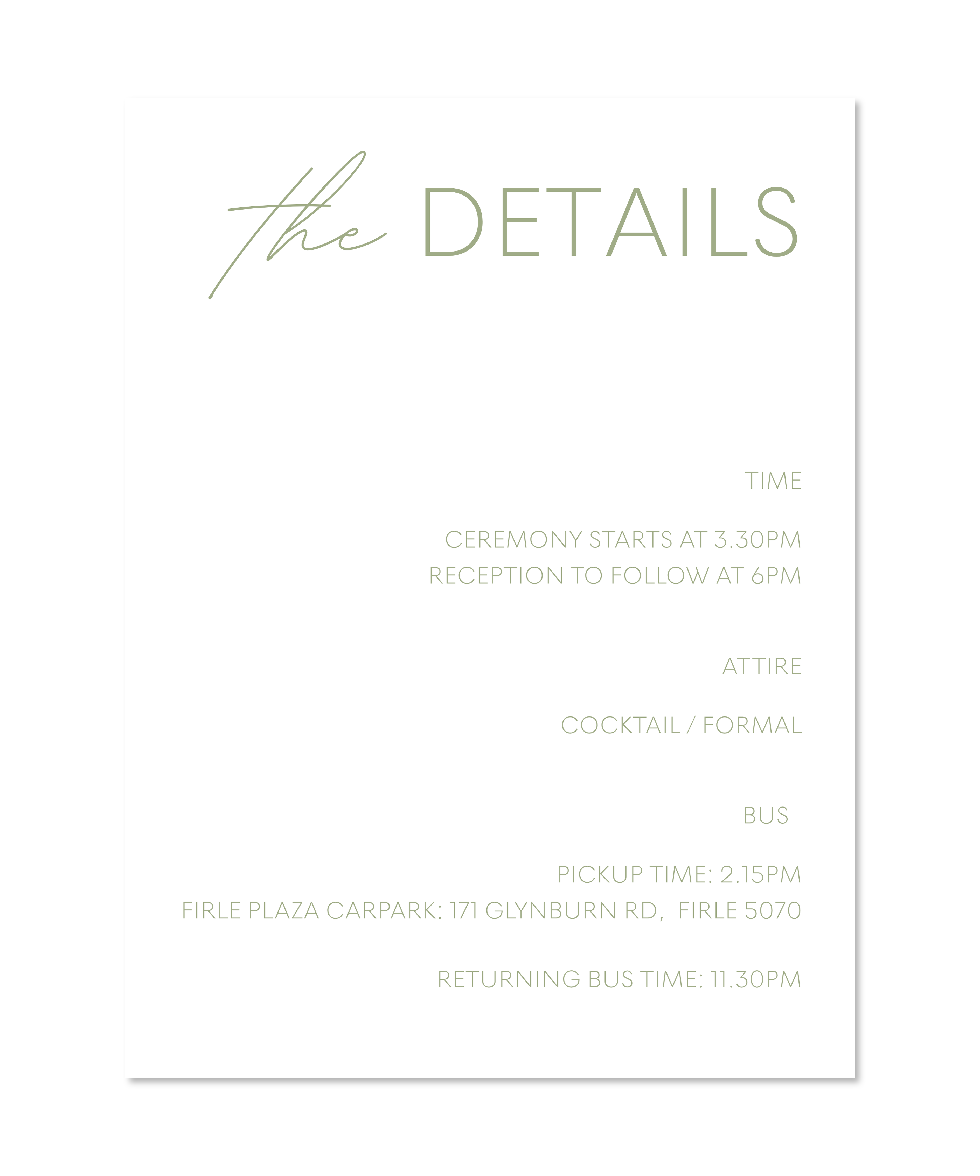 OLIVE INVITATIONS