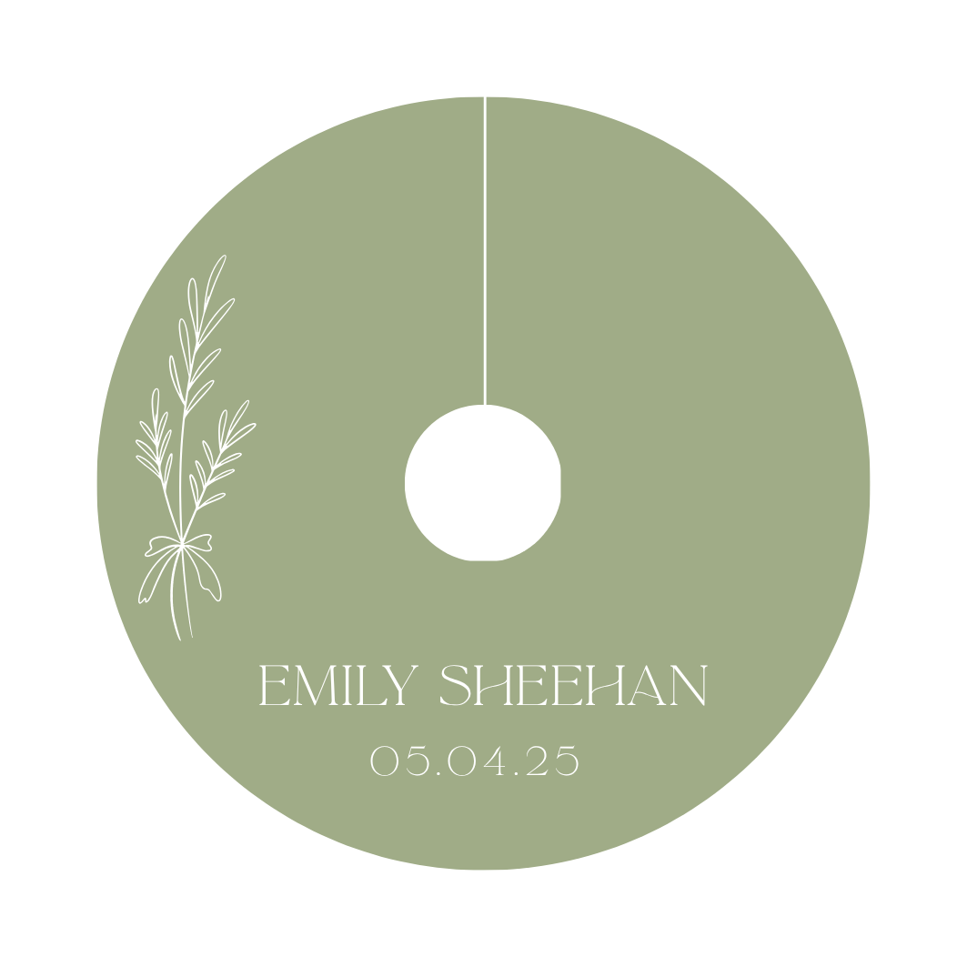 OLIVE STEM GLASS TAGS