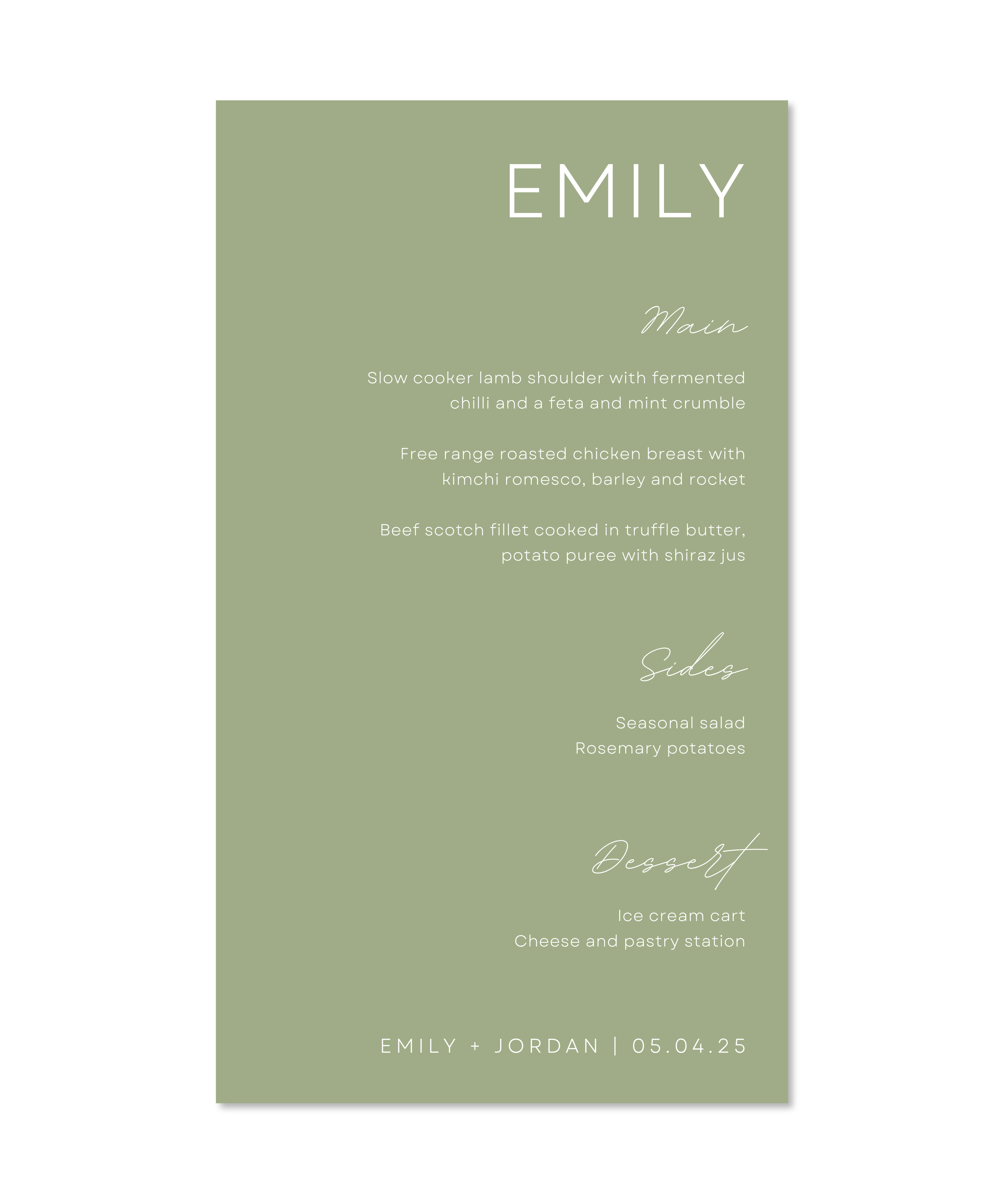 OLIVE MENUS