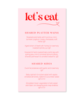 LOVELY MENUS