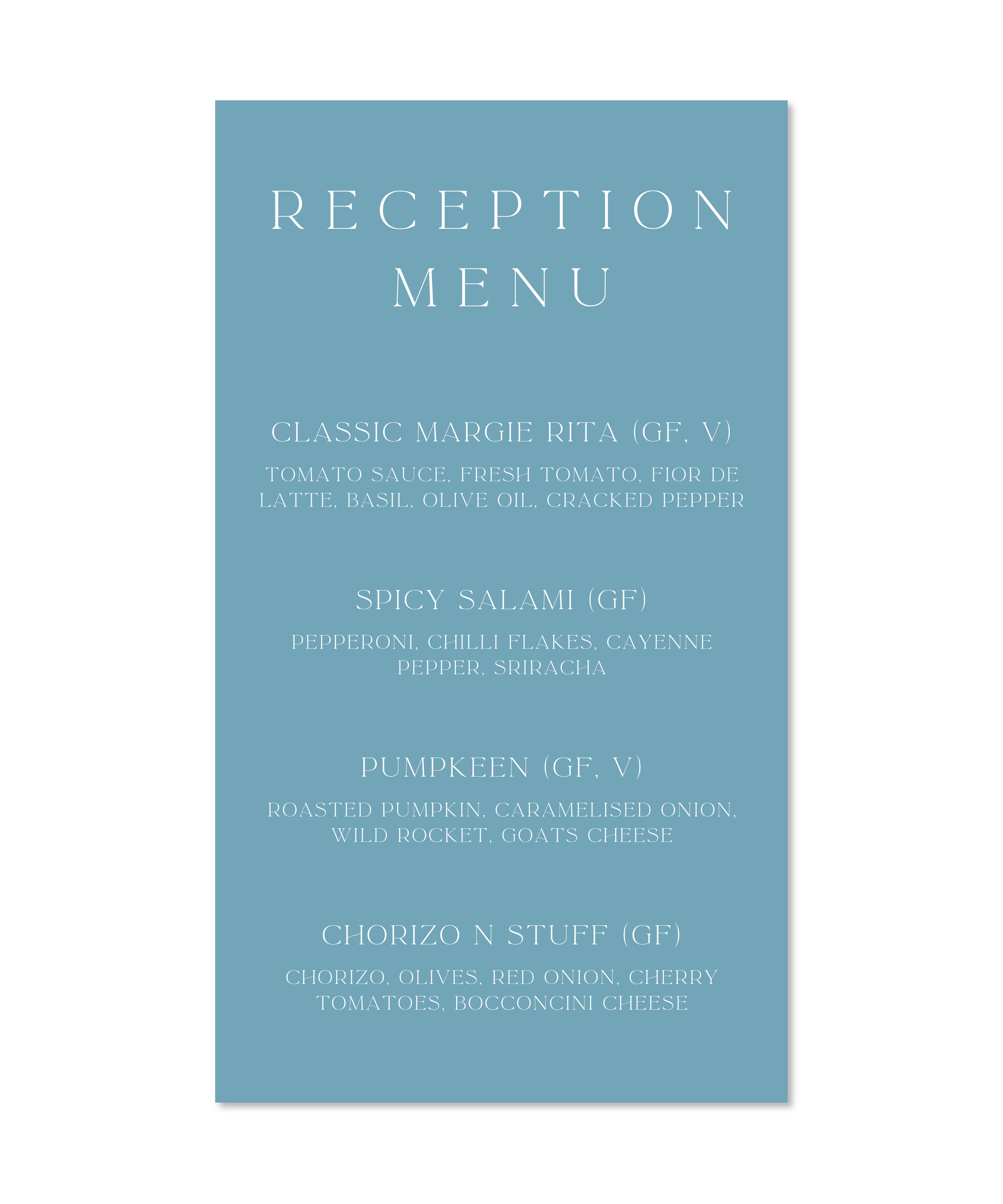 COASTAL MENUS