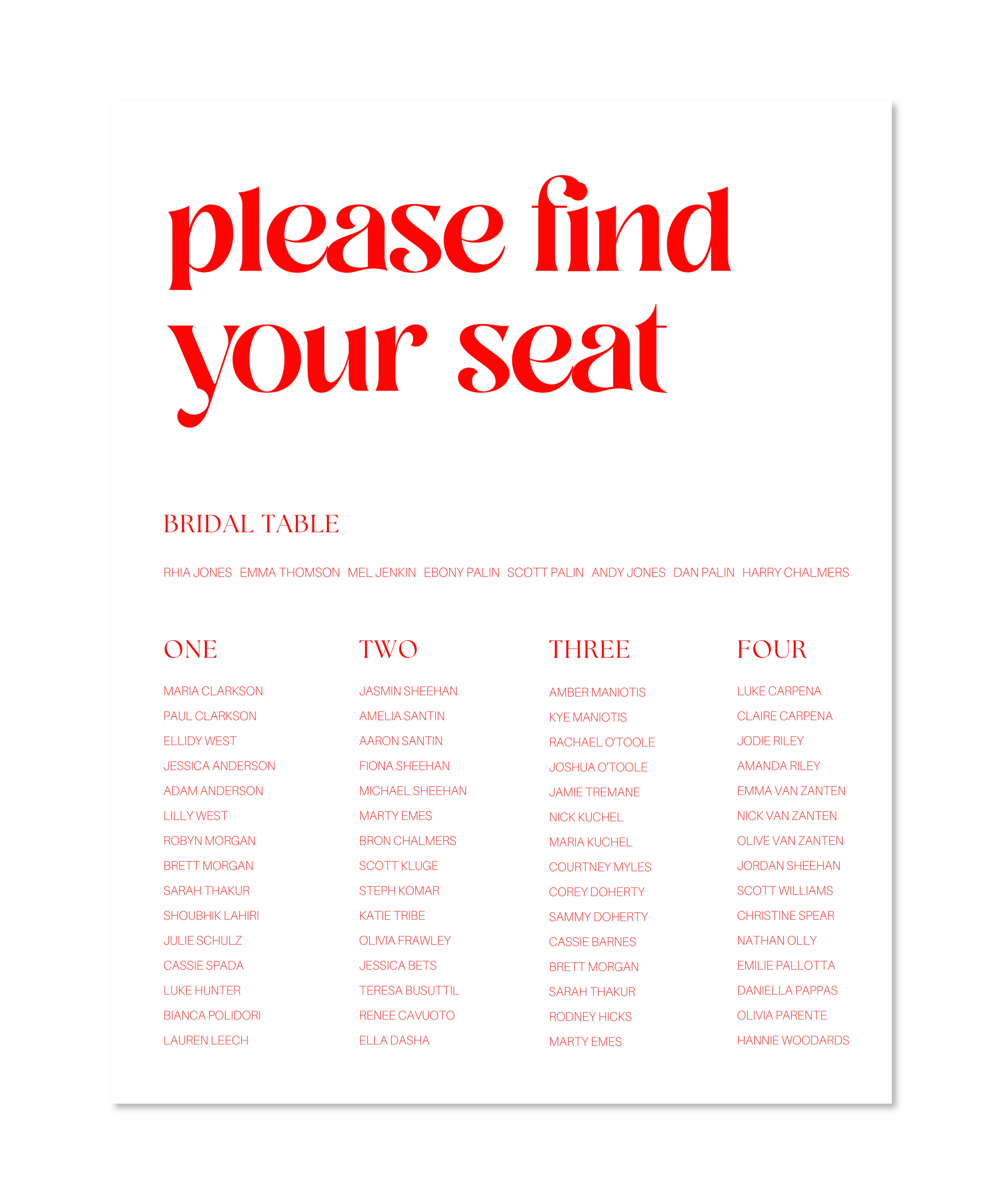 THE LOVELY WELCOME + SEATING DUO