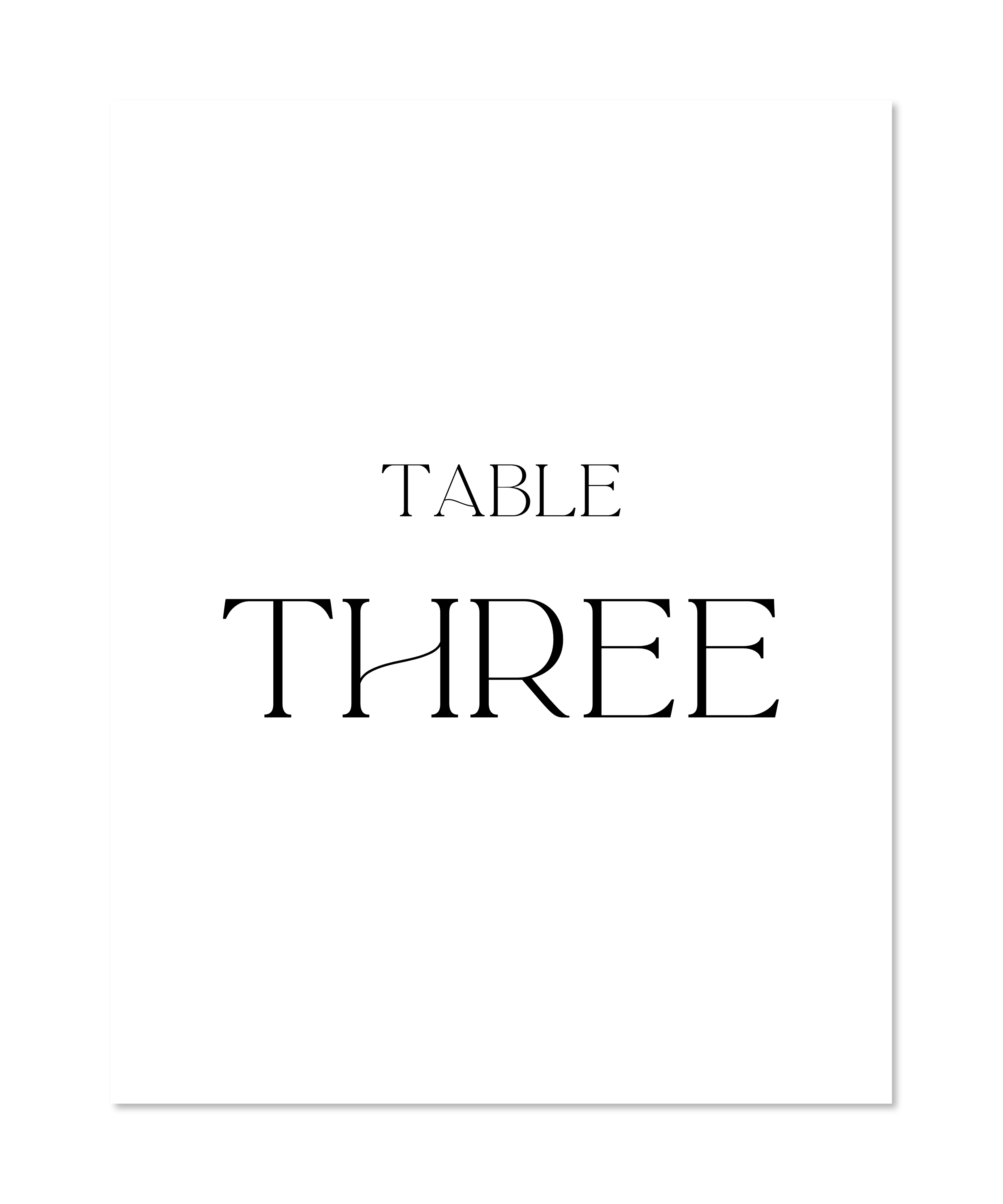 LUXE TABLE NUMBERS