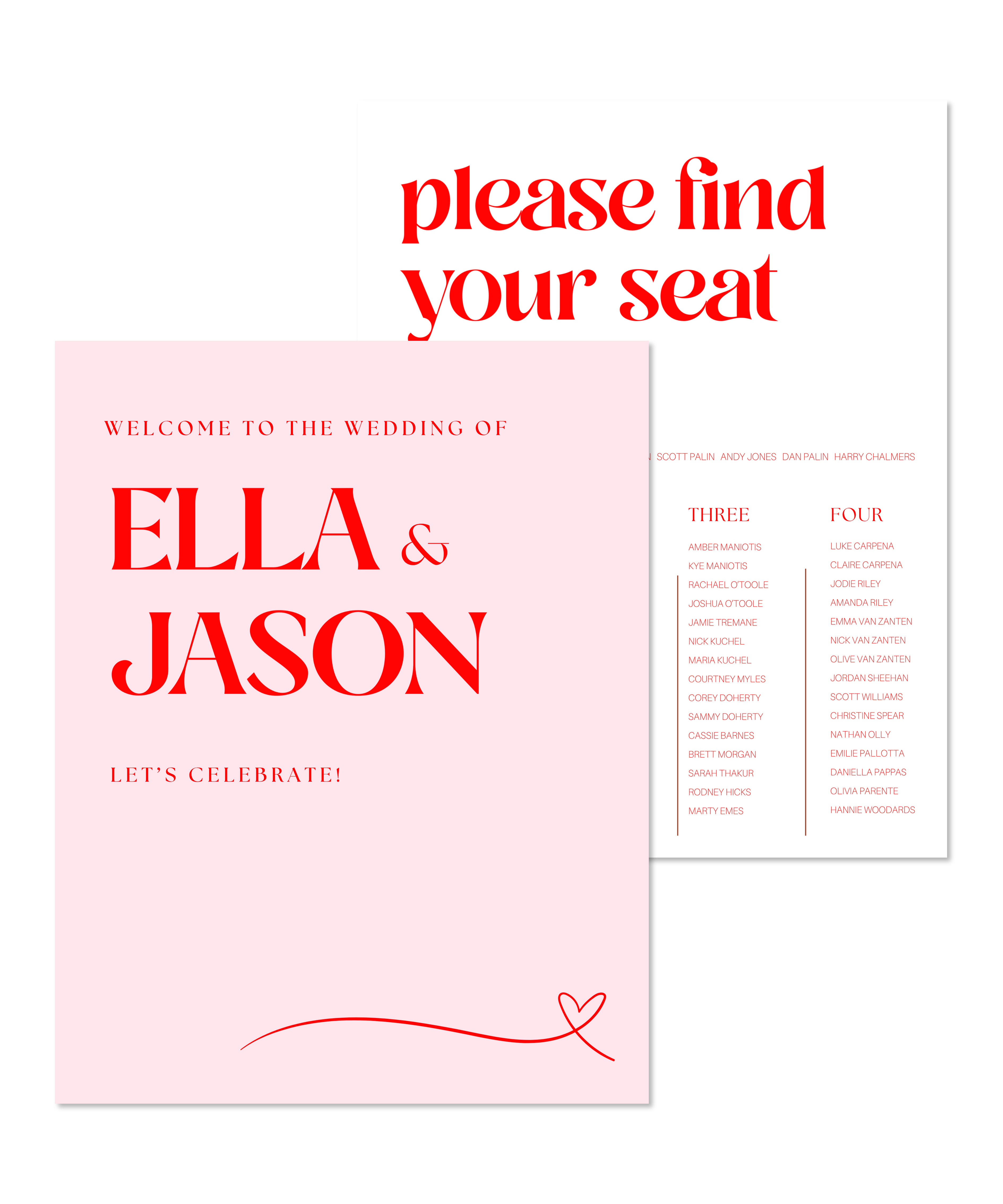 THE LOVELY WELCOME + SEATING DUO